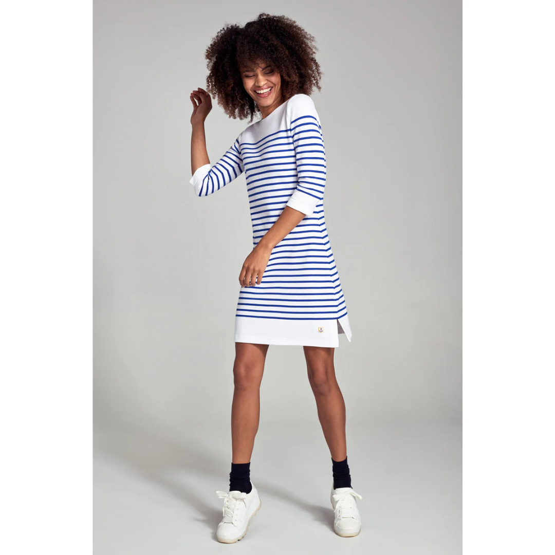 Striped Dress Thick Cotton