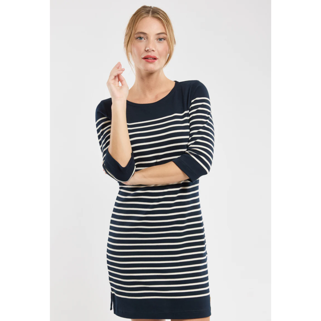 Striped Dress Thick Cotton