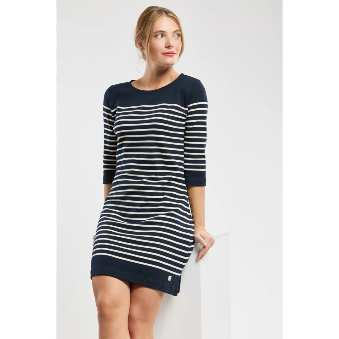 Striped Dress Thick Cotton