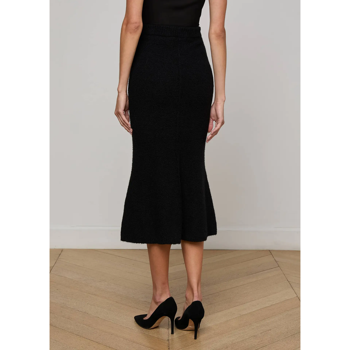 Salem Knit Flare Skirt - Black