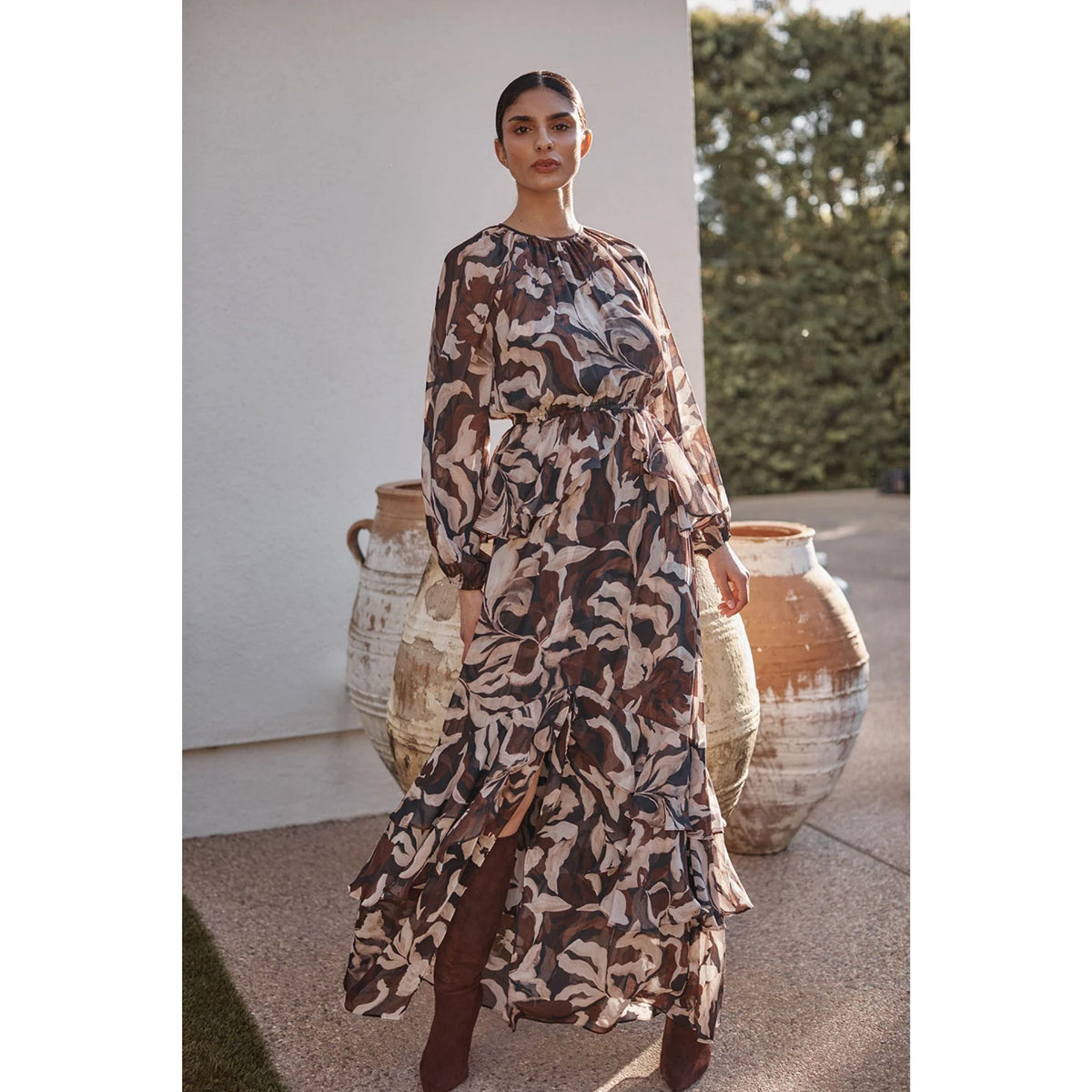 Sanaz Dress - Chocolate Swirl