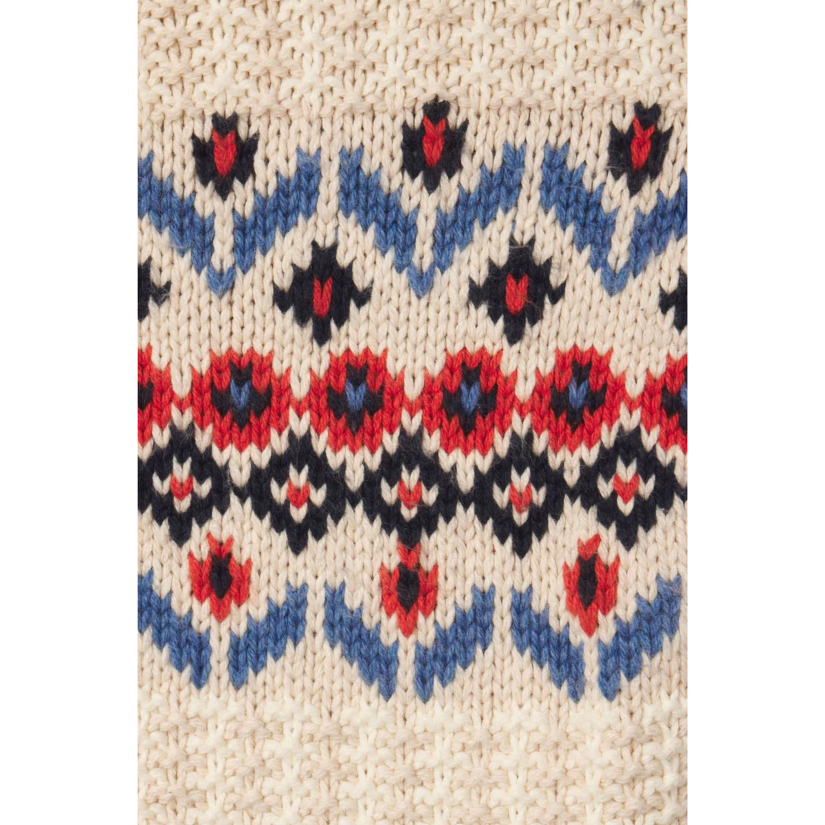 Savannah Cardigan - Antique White Fairisle