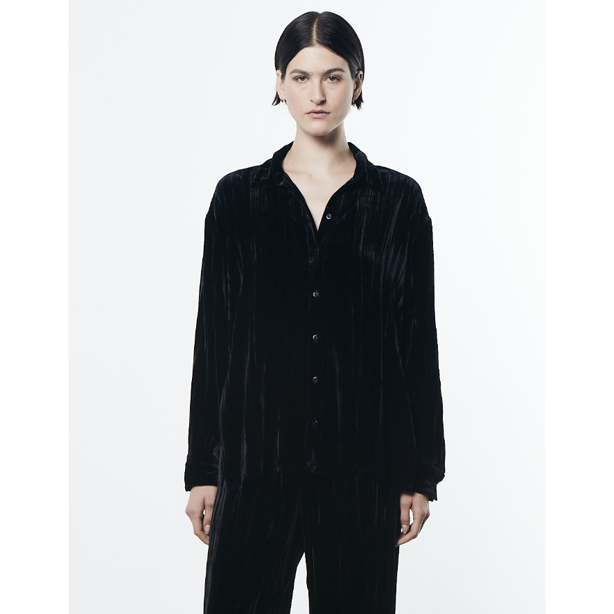 Silk Textured Velvet Blouse