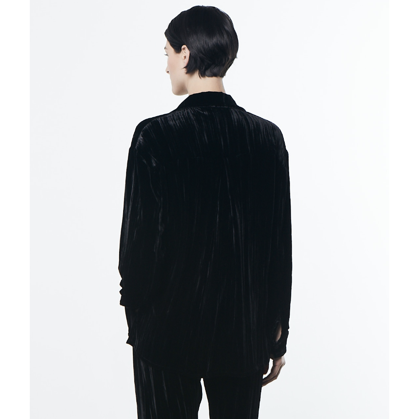 Silk Textured Velvet Blouse