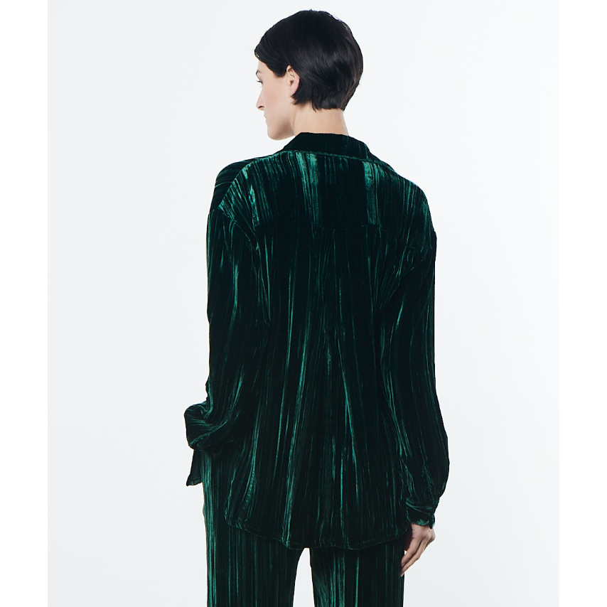 Silk Textured Velvet Blouse