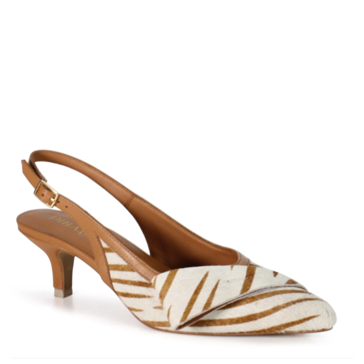 Settle Down Heel - White/Tan