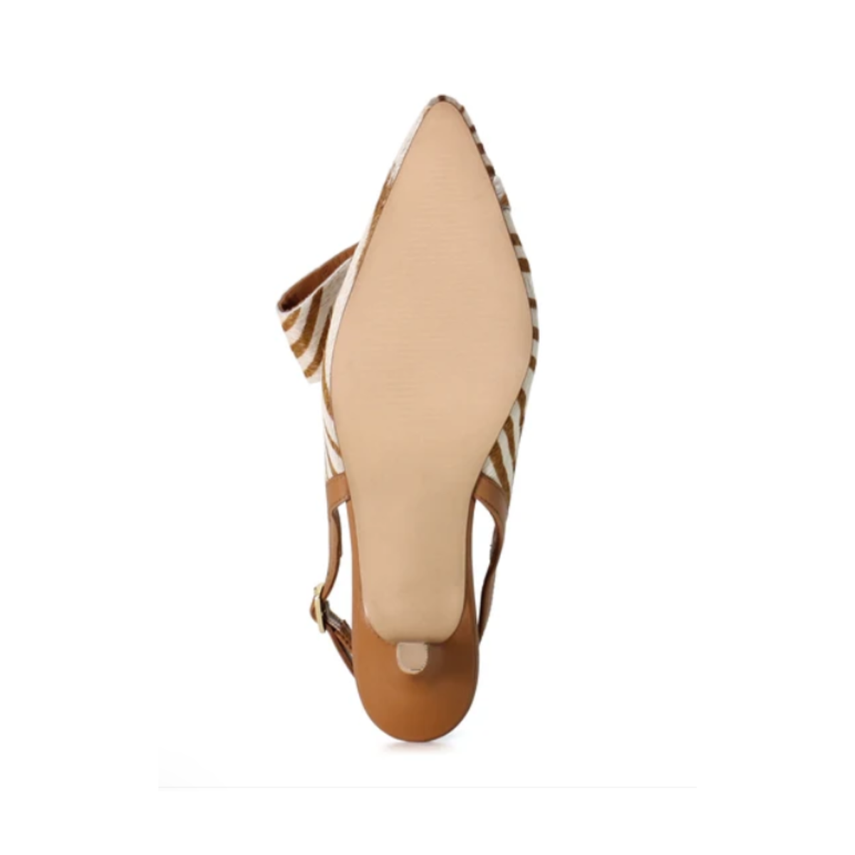 Settle Down Heel - White/Tan