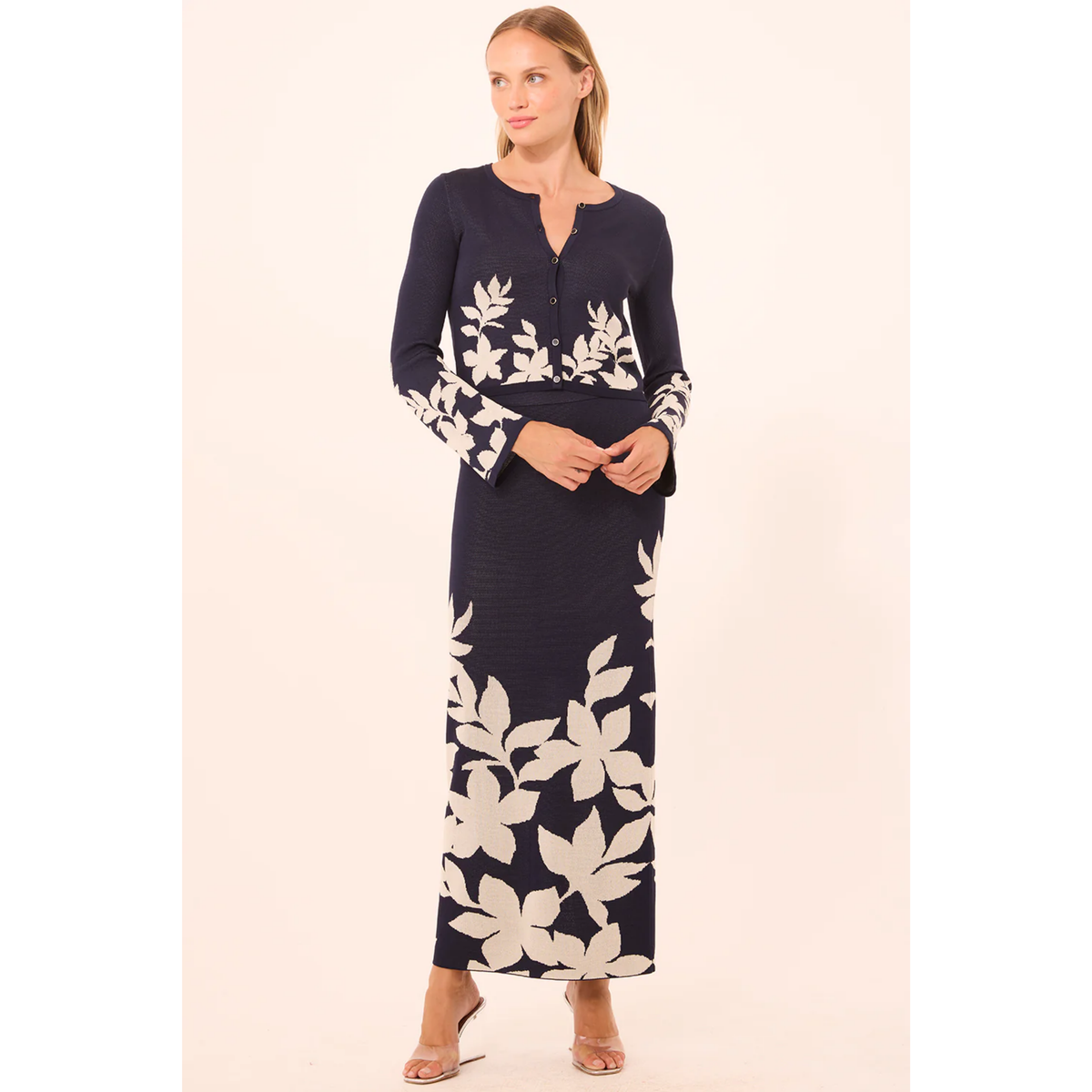 Shae Skirt - Navy Flora