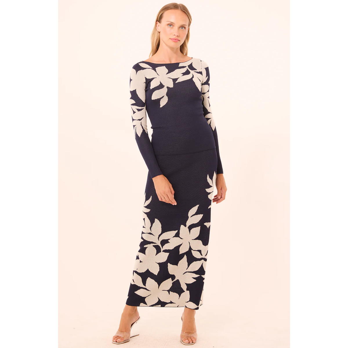 Shae Skirt - Navy Flora