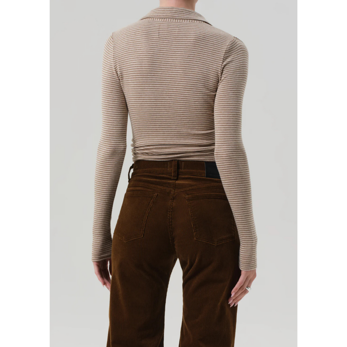 Shaea Polo - Chiltern Oatmeal Stripe