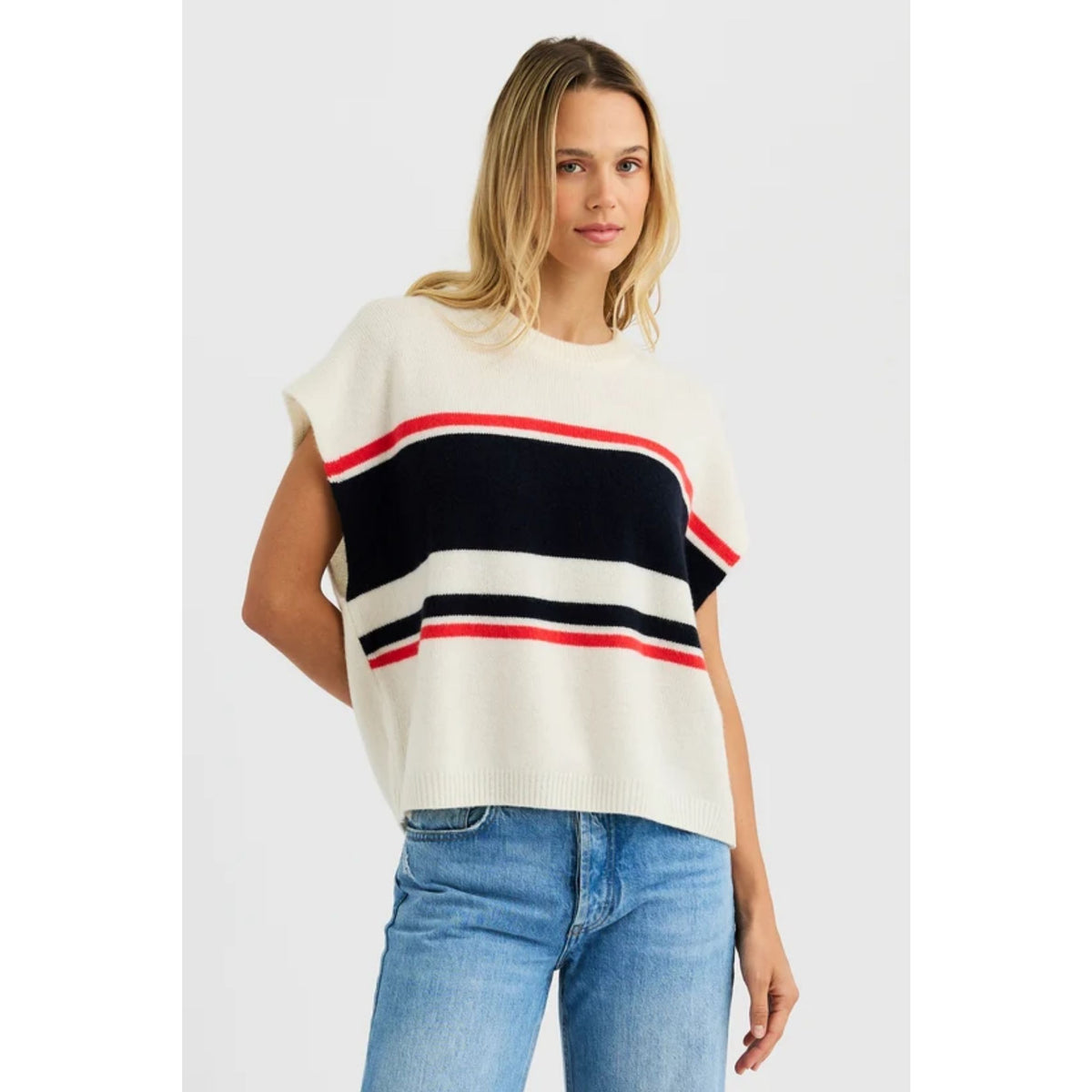 Shelly Cashmere Tee - Ecru