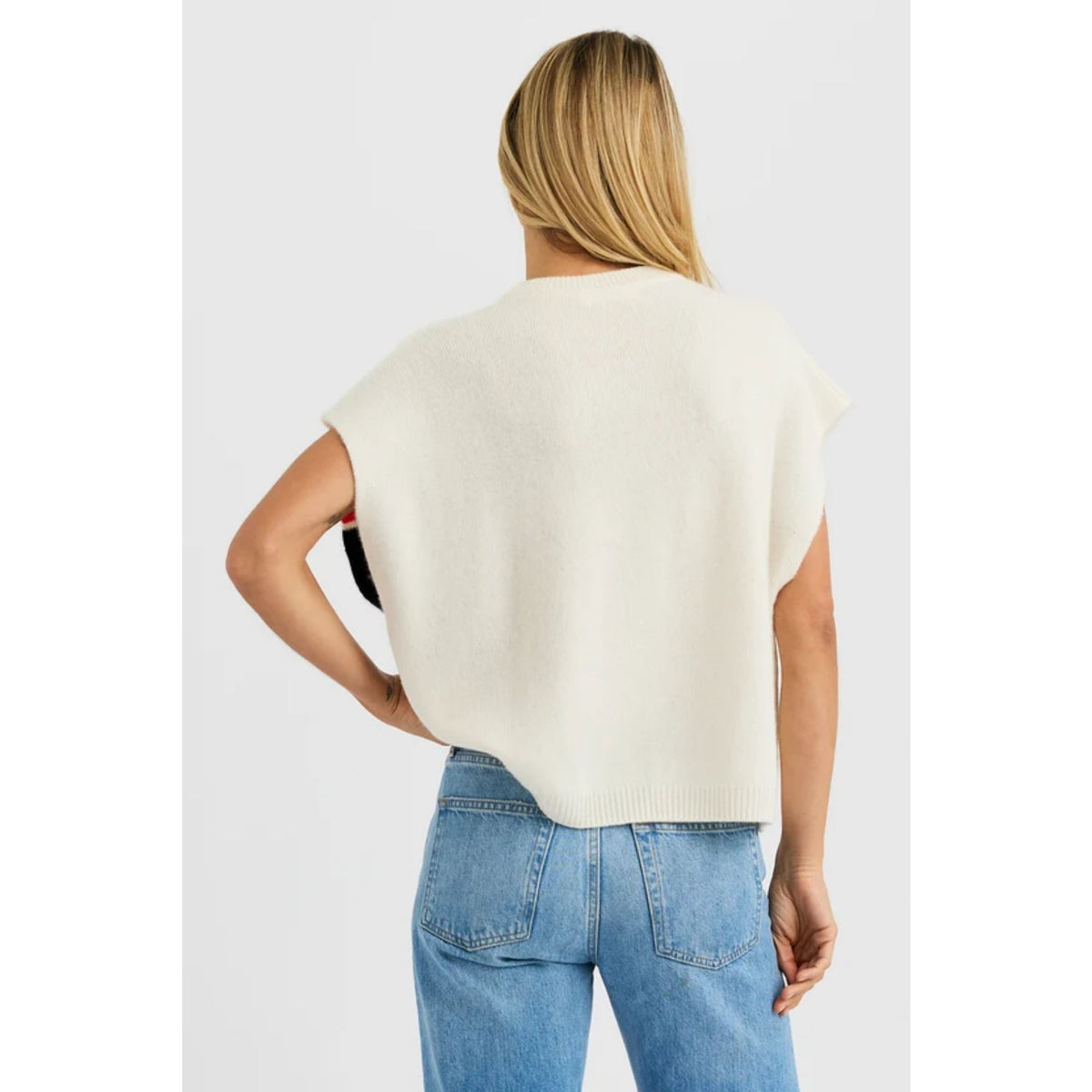 Shelly Cashmere Tee - Ecru