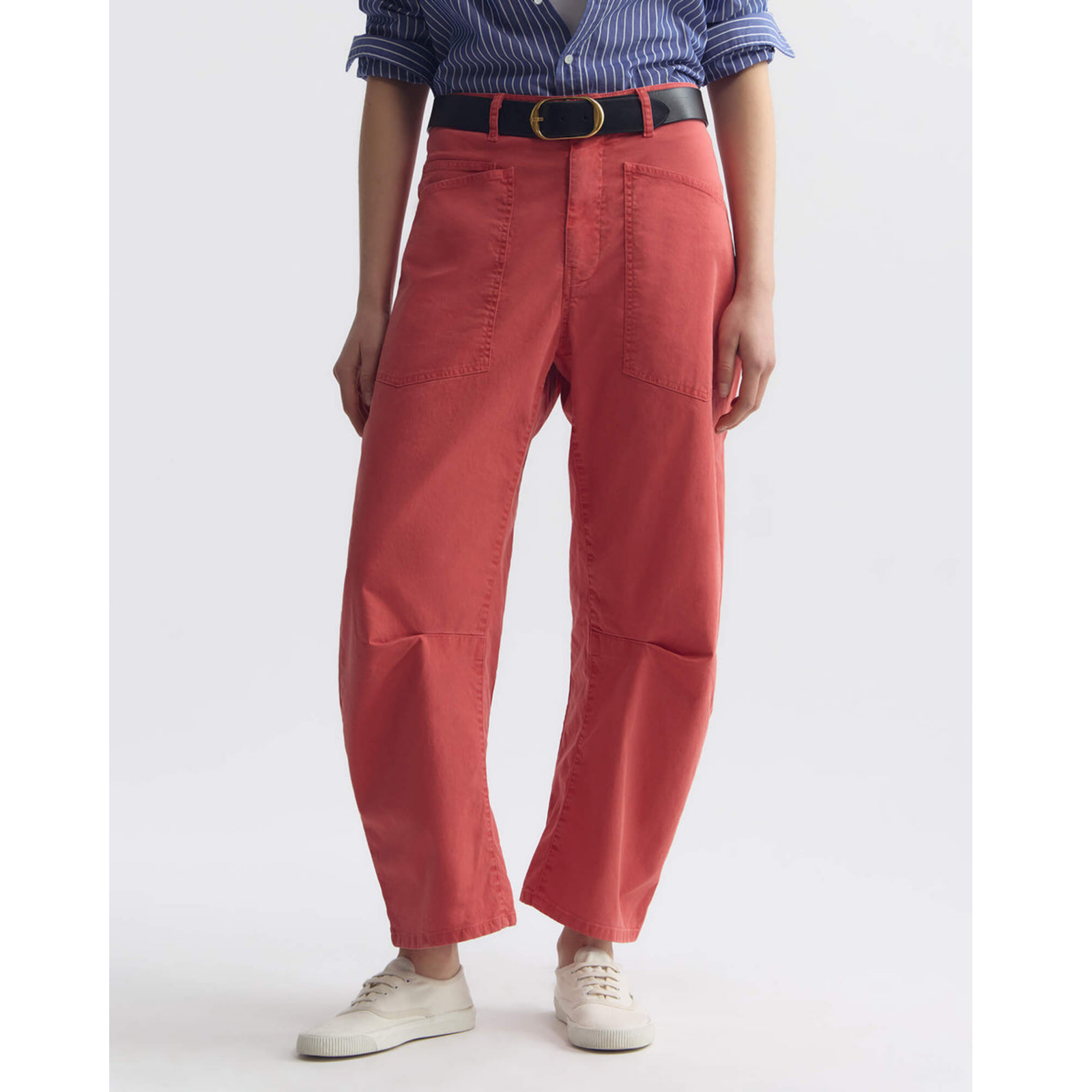 Red pants on a white background