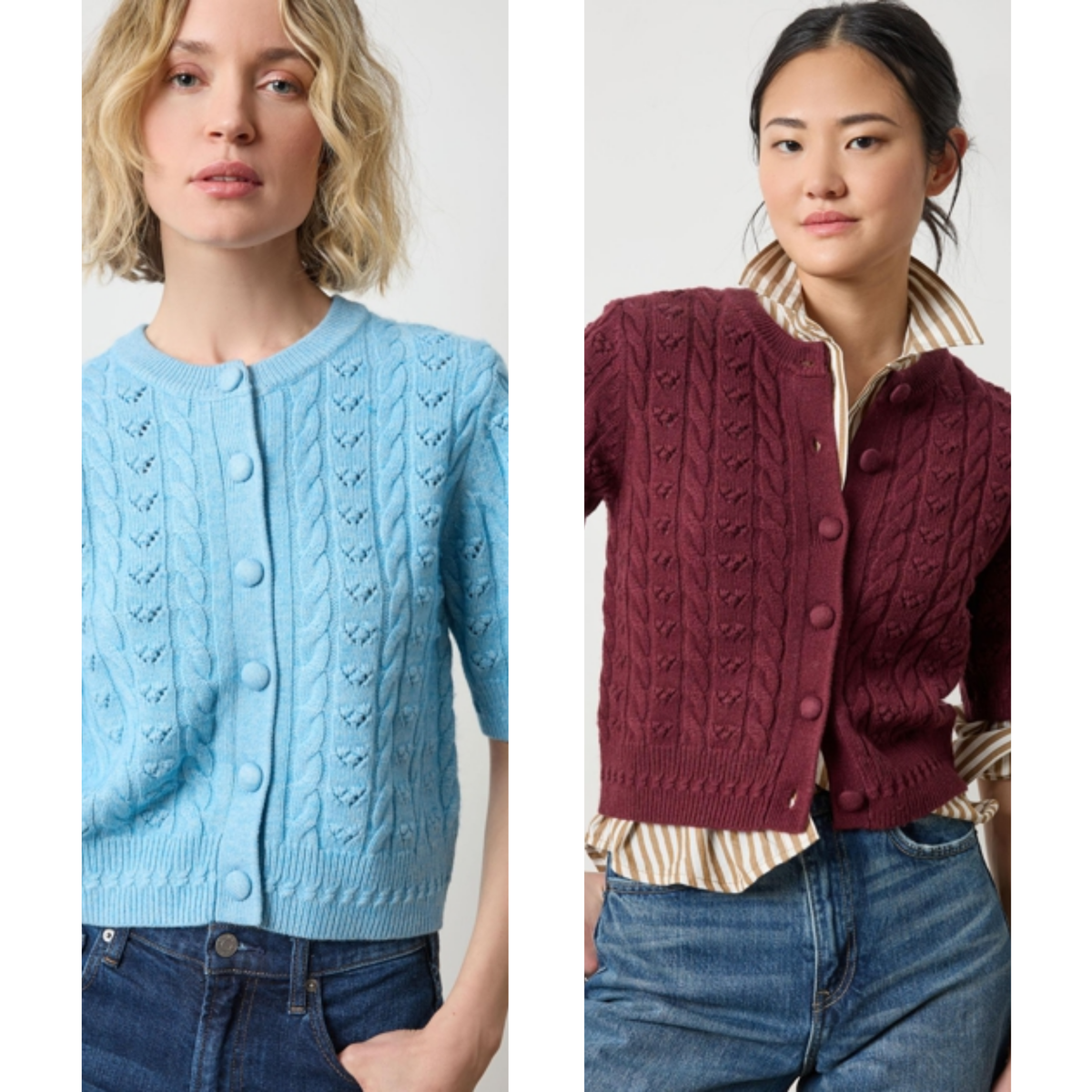 Short Sleeve Cardigan Sweater