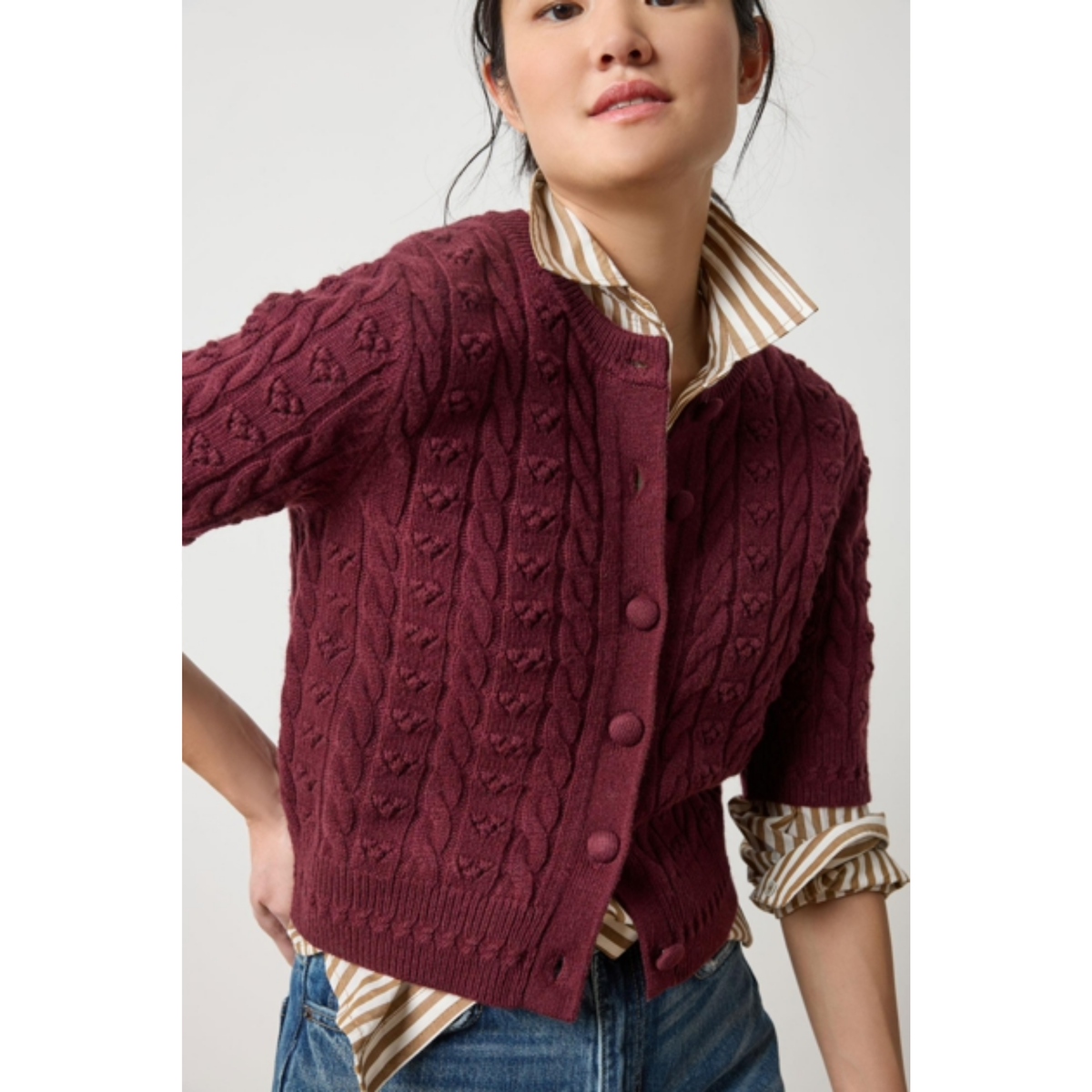 Short Sleeve Cardigan Sweater