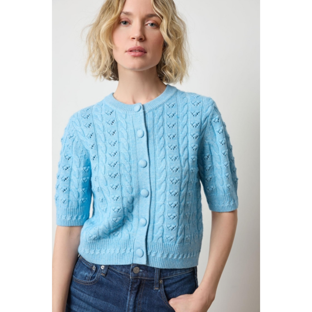 Short Sleeve Cardigan Sweater