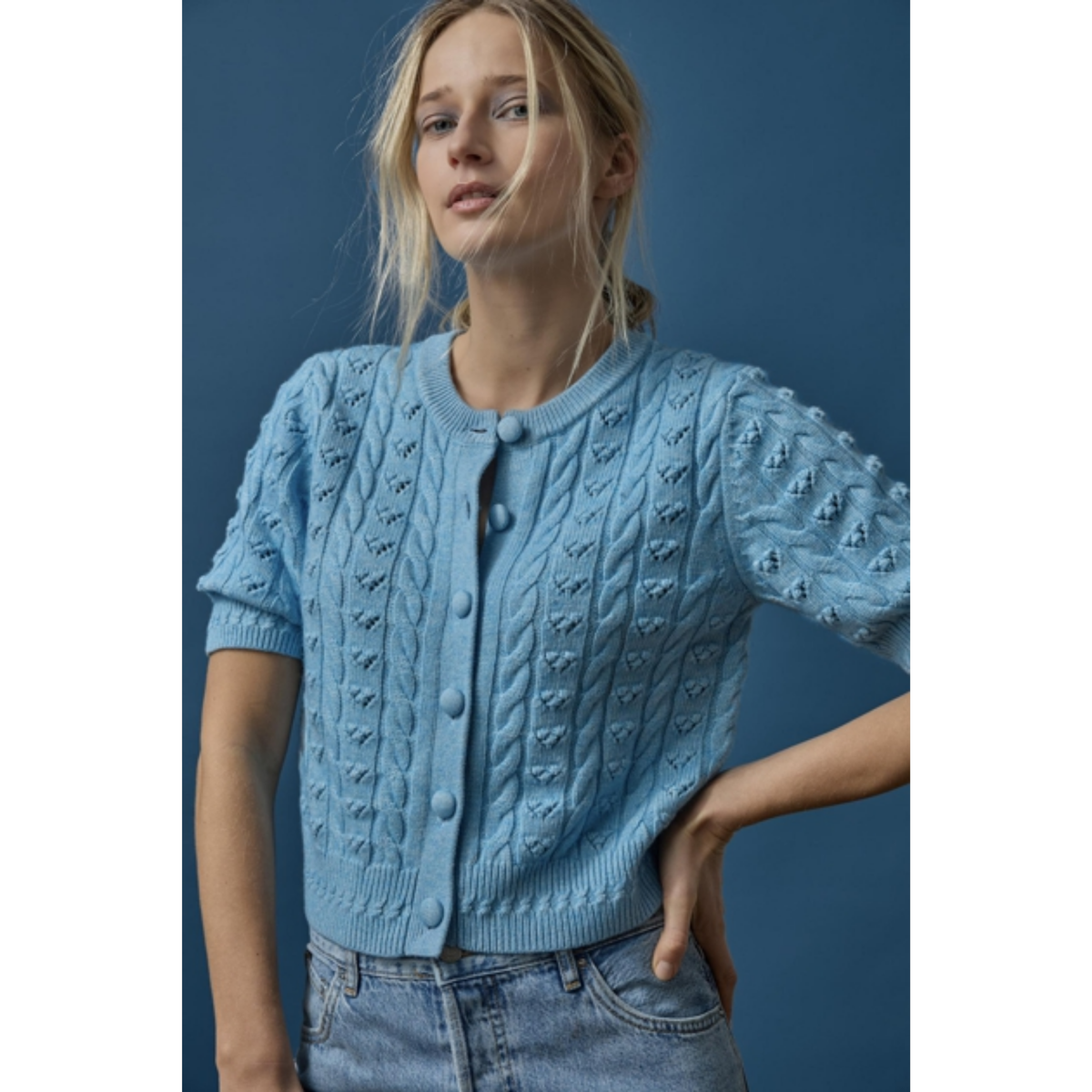 Short Sleeve Cardigan Sweater