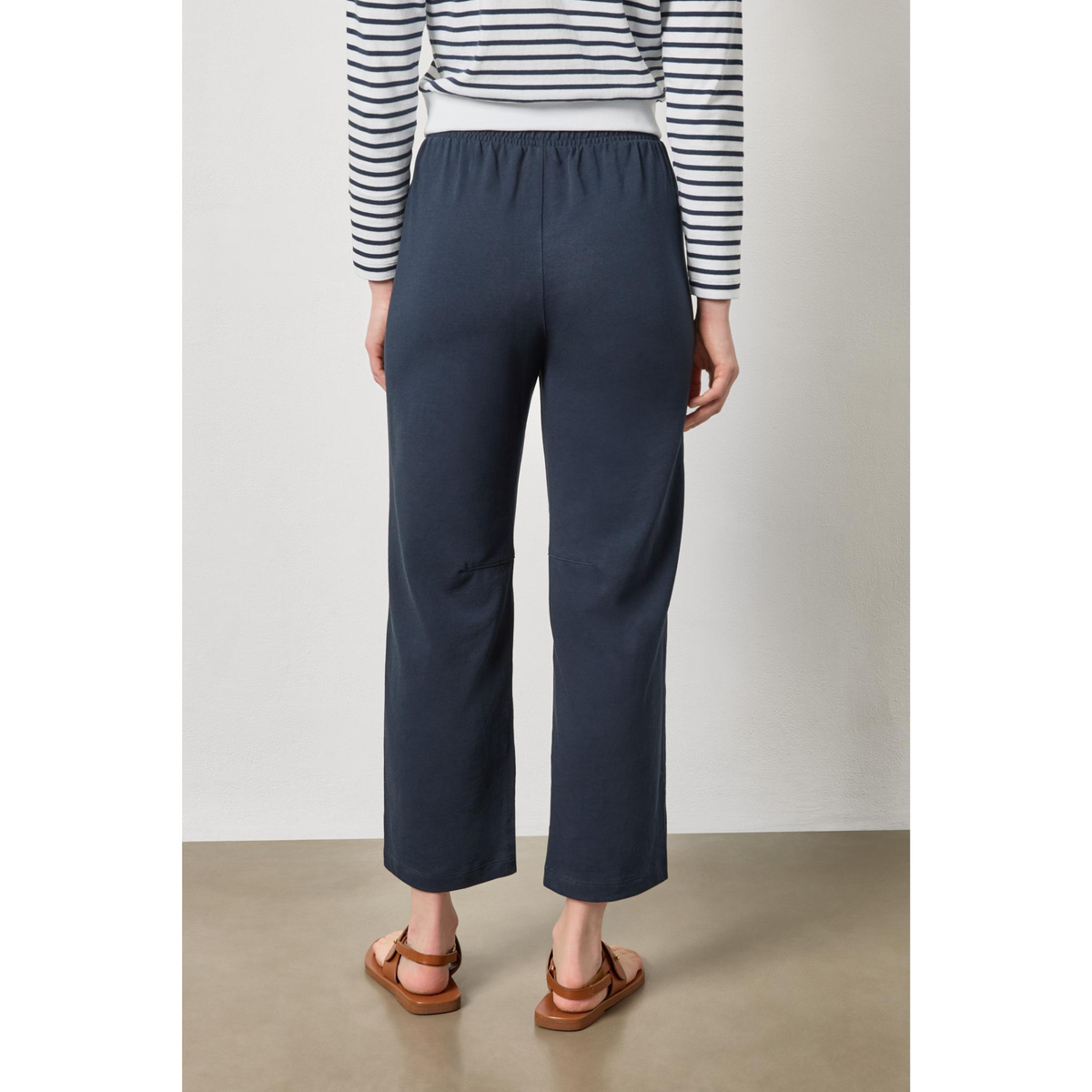 Side Panel Straight Leg Pant - Navy