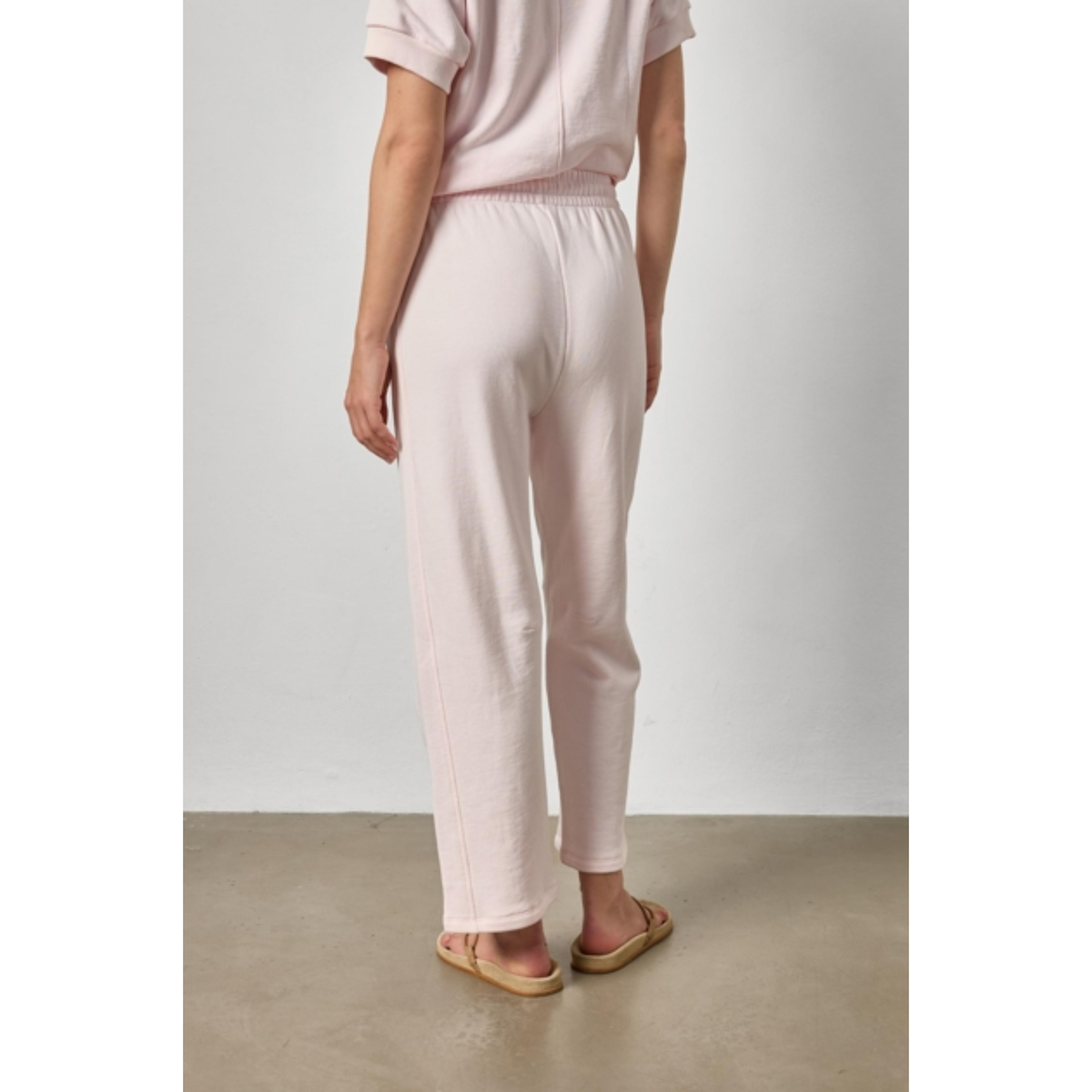 Side Panel Terry Pant - Rose Water