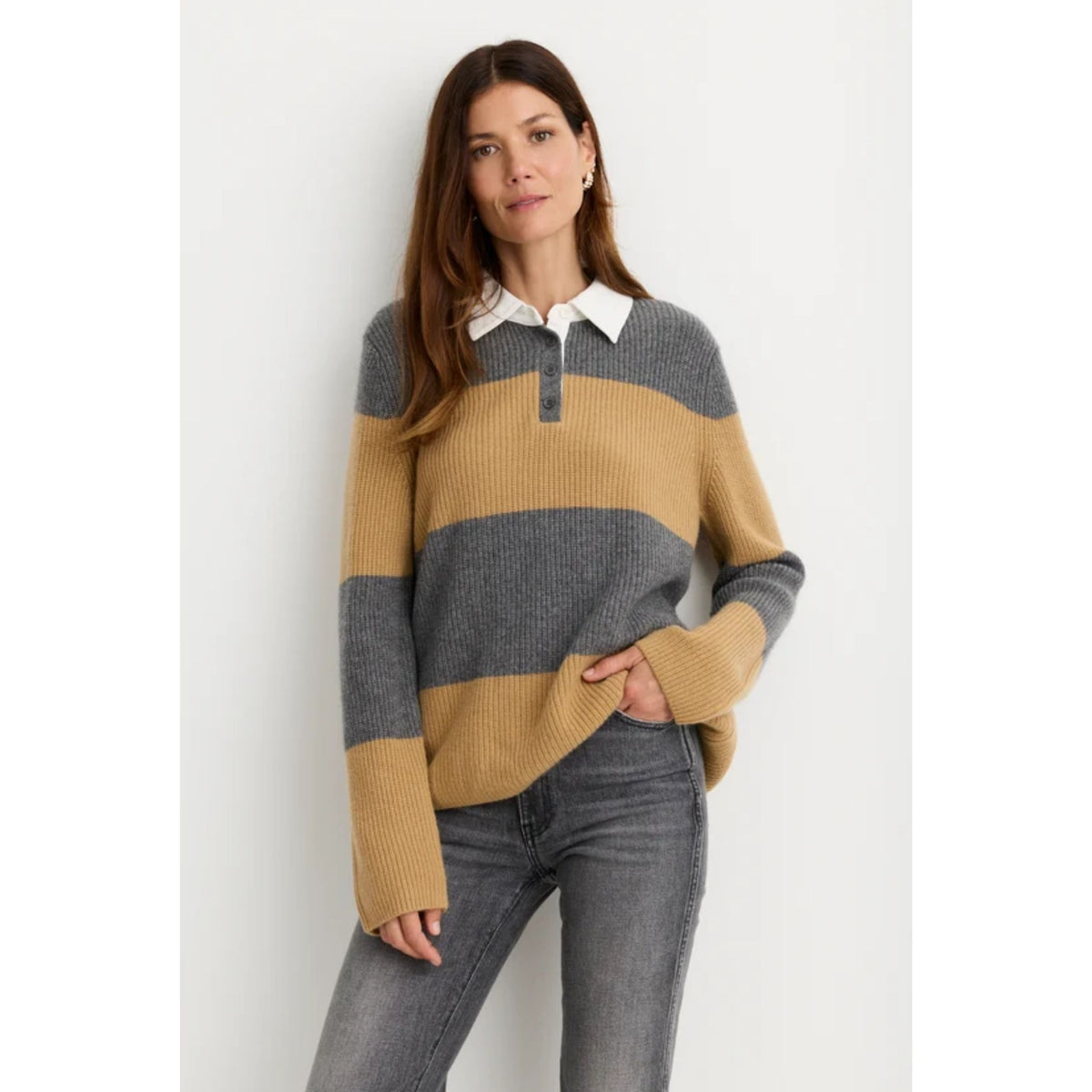 Sinclair Cashmere Polo - Orche Combo