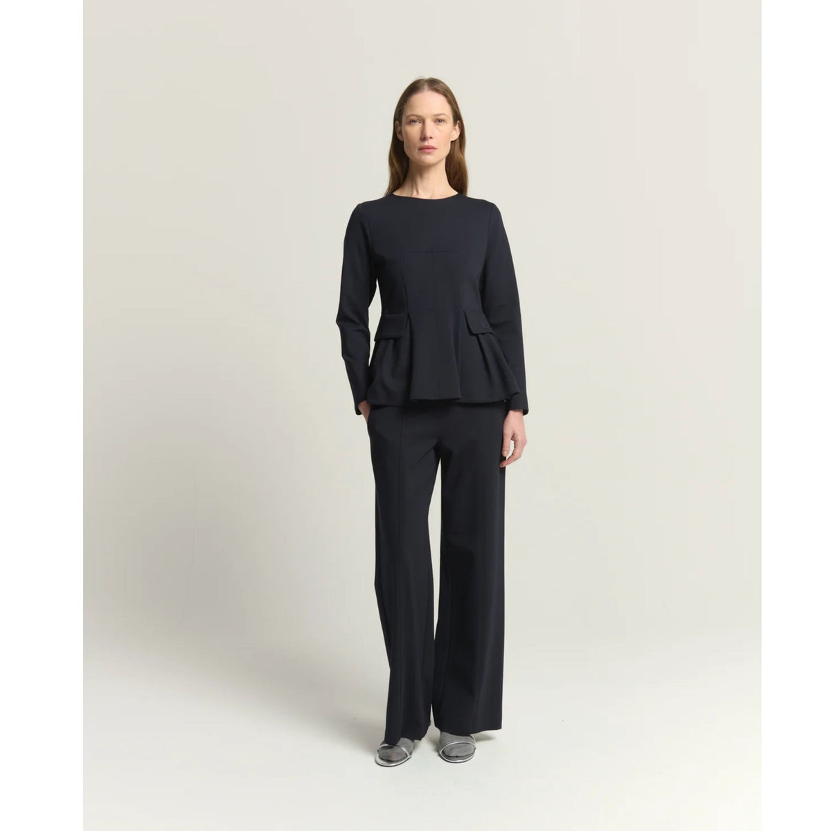 Straight Trousers - Dark Blue