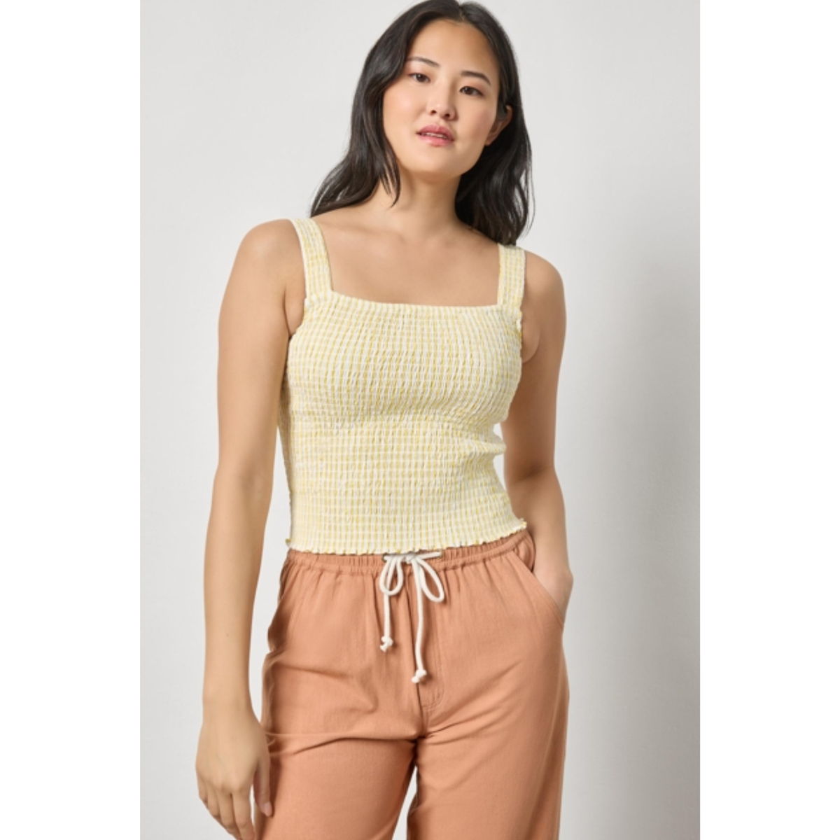 Stripe Smocked Tank - Sunflower Stripe