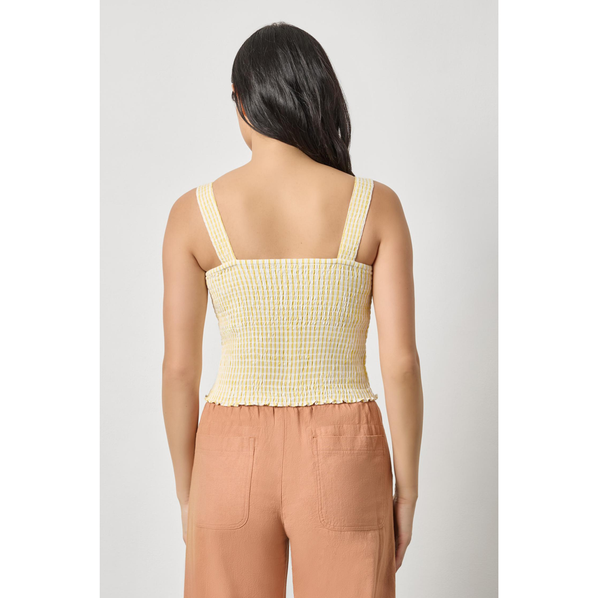 Stripe Smocked Tank - Sunflower Stripe