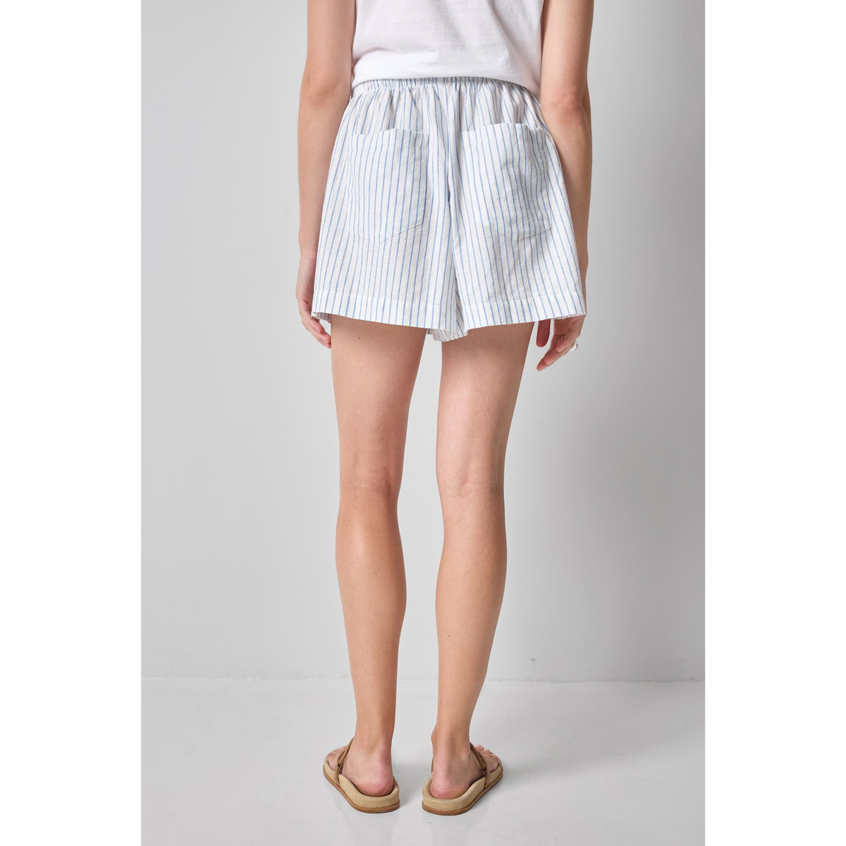 Striped Drawstring Short - Capri Stripe