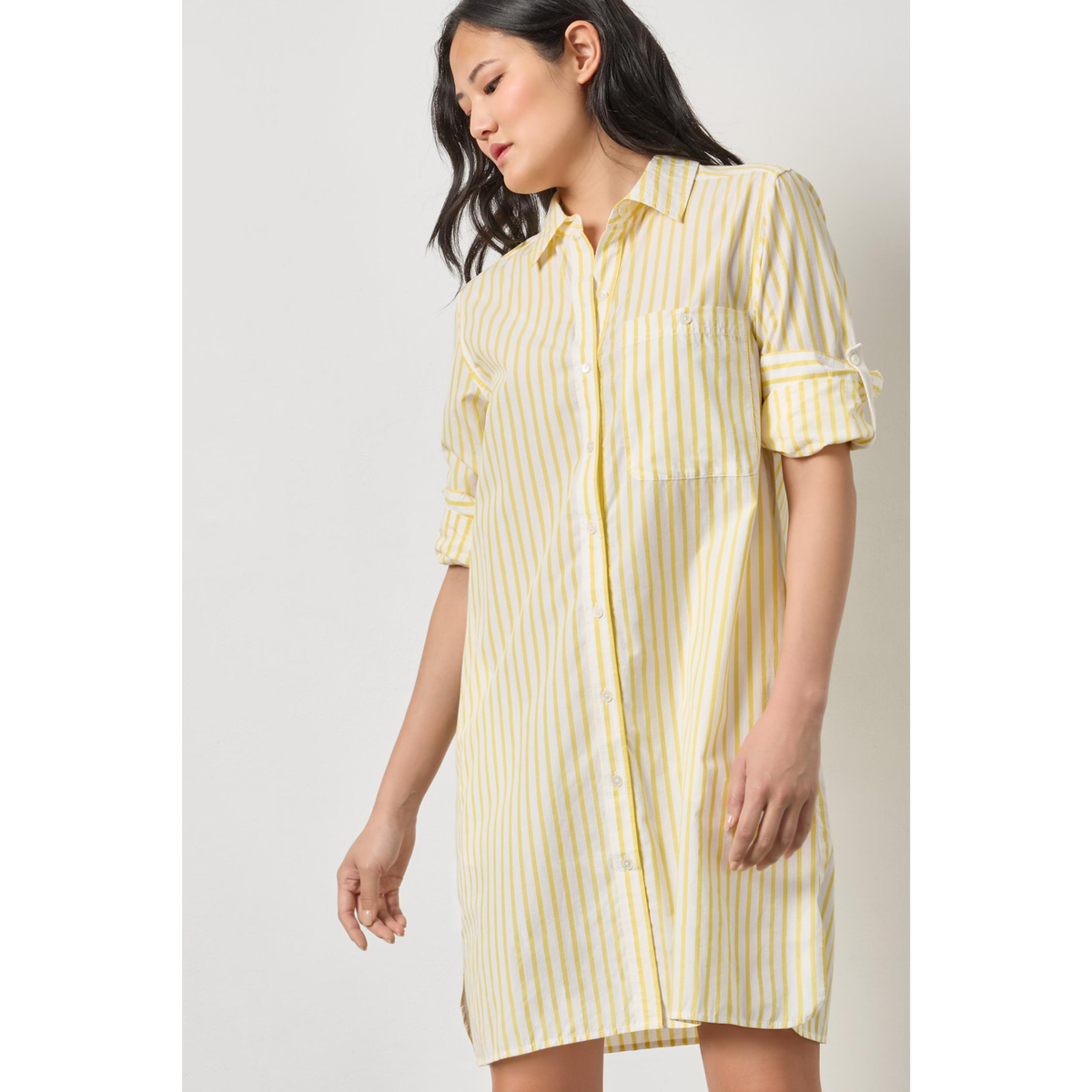 Striped Shirt Dress - Sunflower Stripe