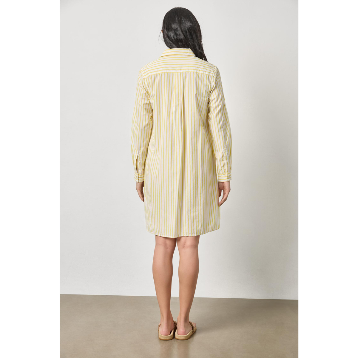 Striped Shirt Dress - Sunflower Stripe