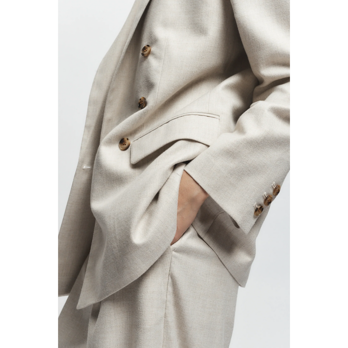 Sullivan Double Breasted Blazer - Oatmeal