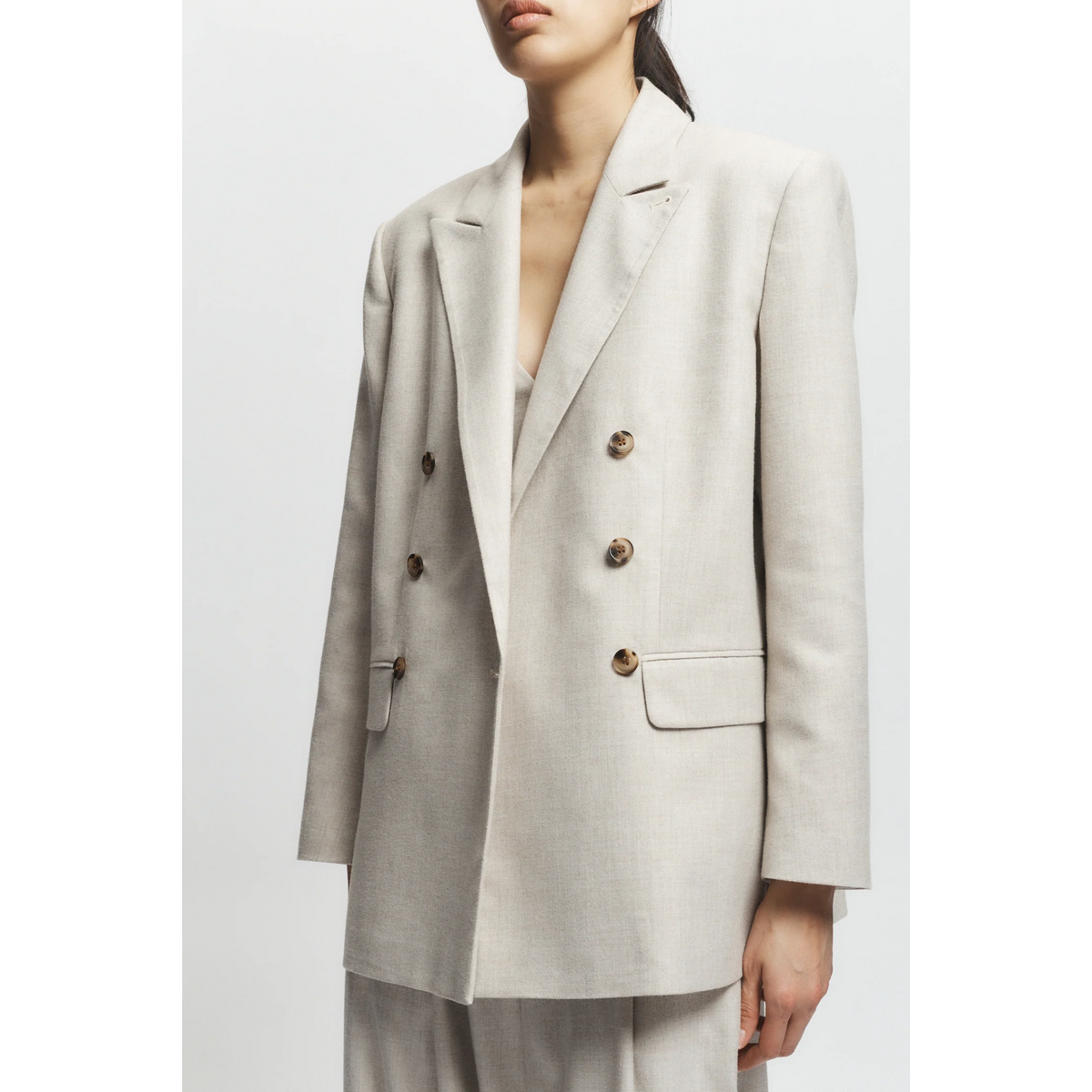 Sullivan Double Breasted Blazer - Oatmeal