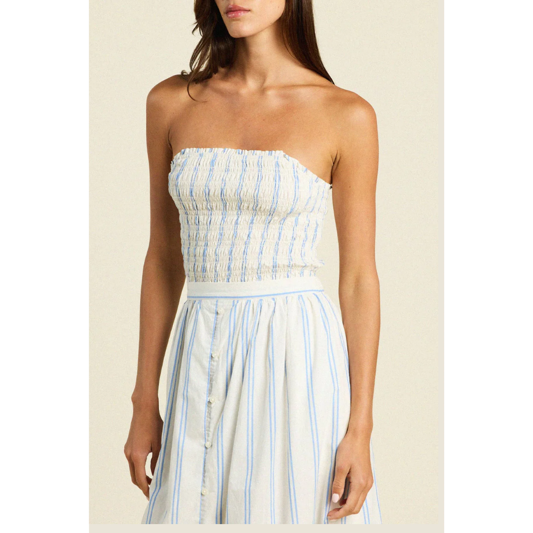 Summer Top - Cerulean Stripe