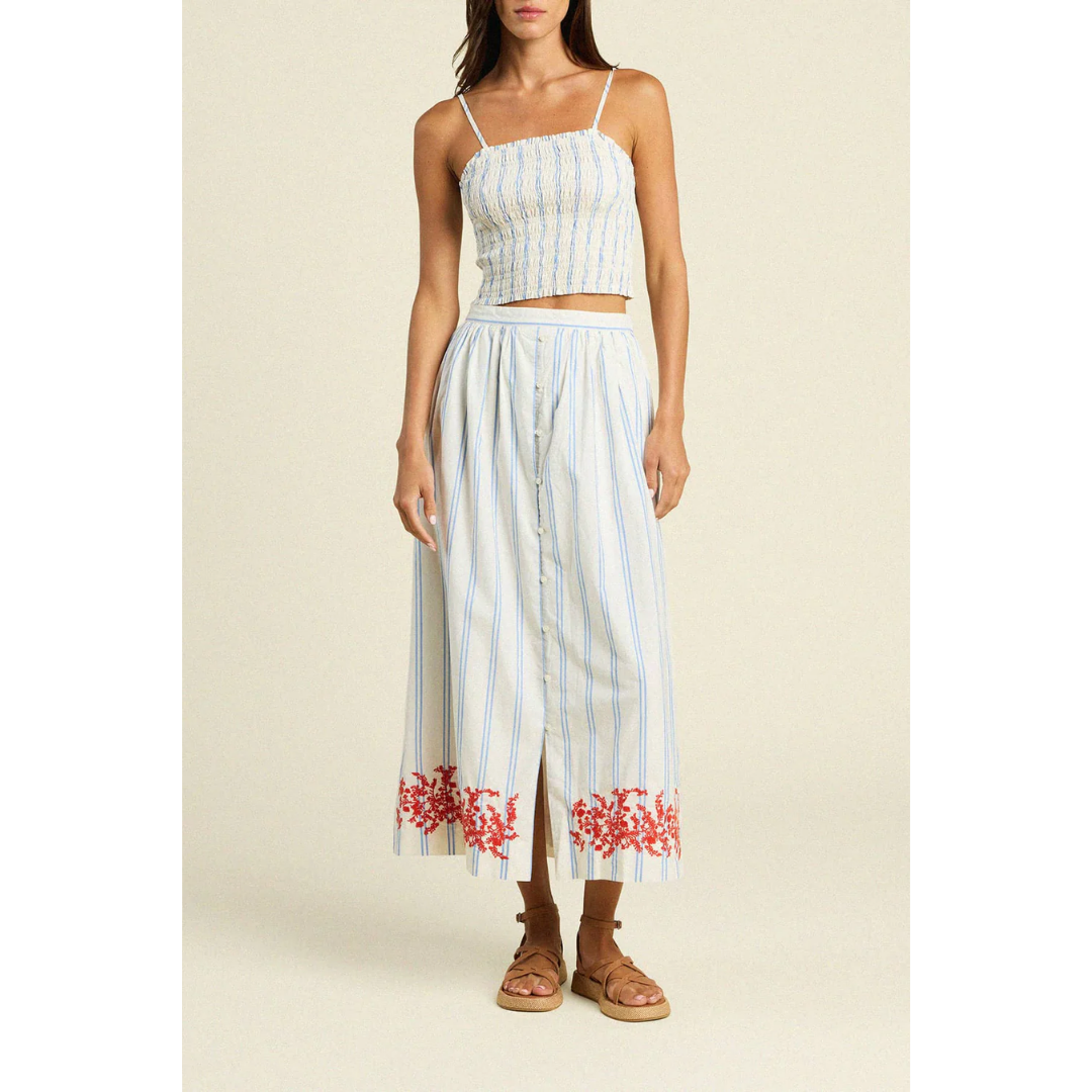 Summer Top - Cerulean Stripe