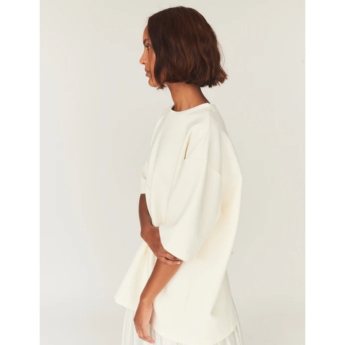 TG Bow Tee - Cream