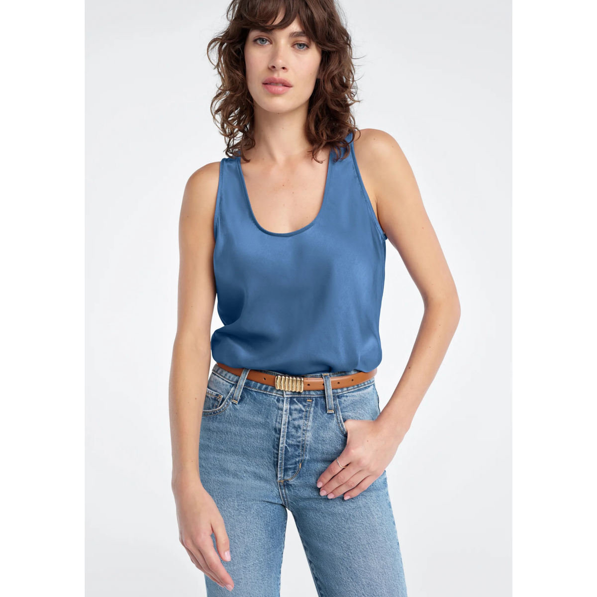 Clean Cut Tank - River Blue