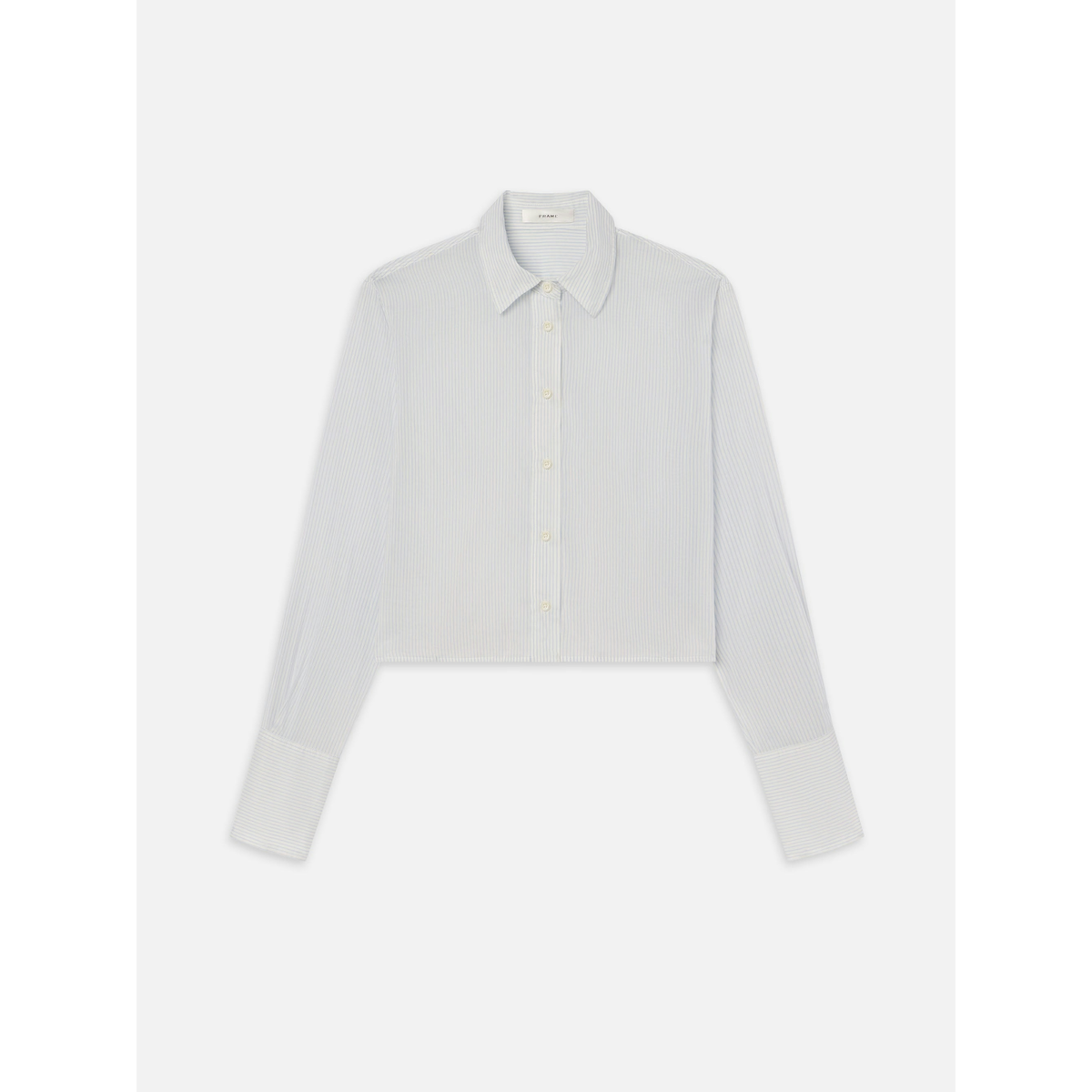 The Curved Hem Shirt - Light Chambray Multi