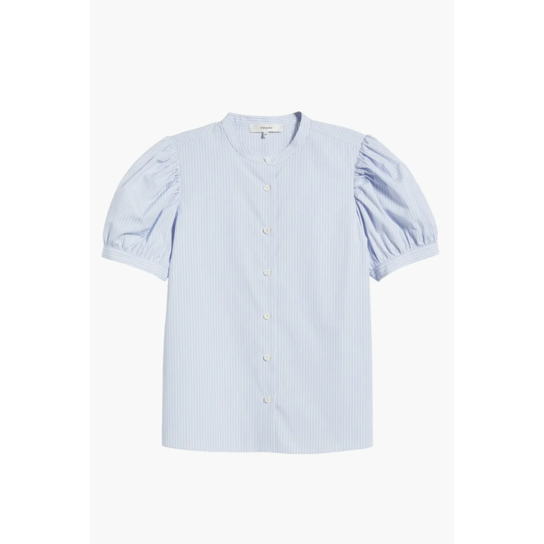 The Gathered Top - Light Chambray