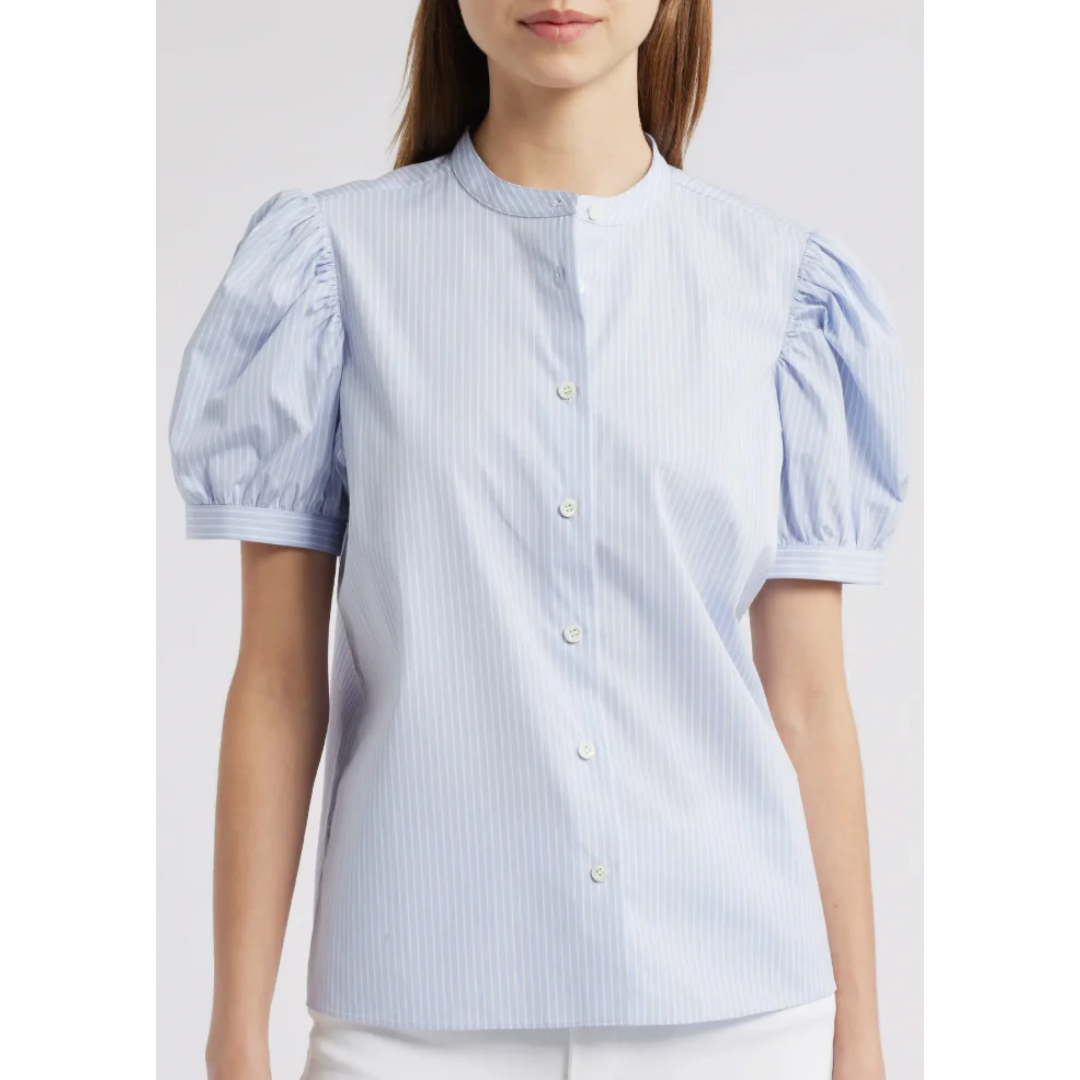 The Gathered Top - Light Chambray