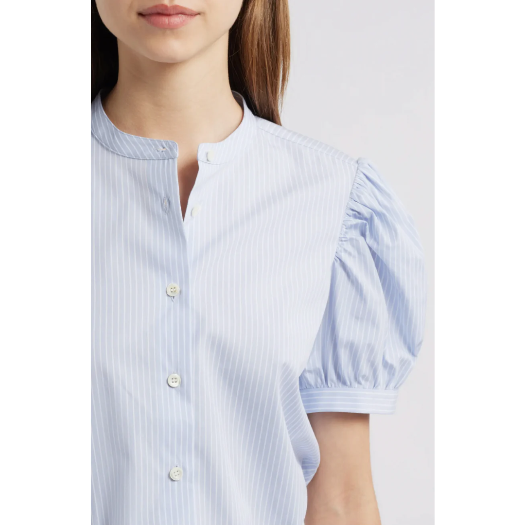 The Gathered Top - Light Chambray