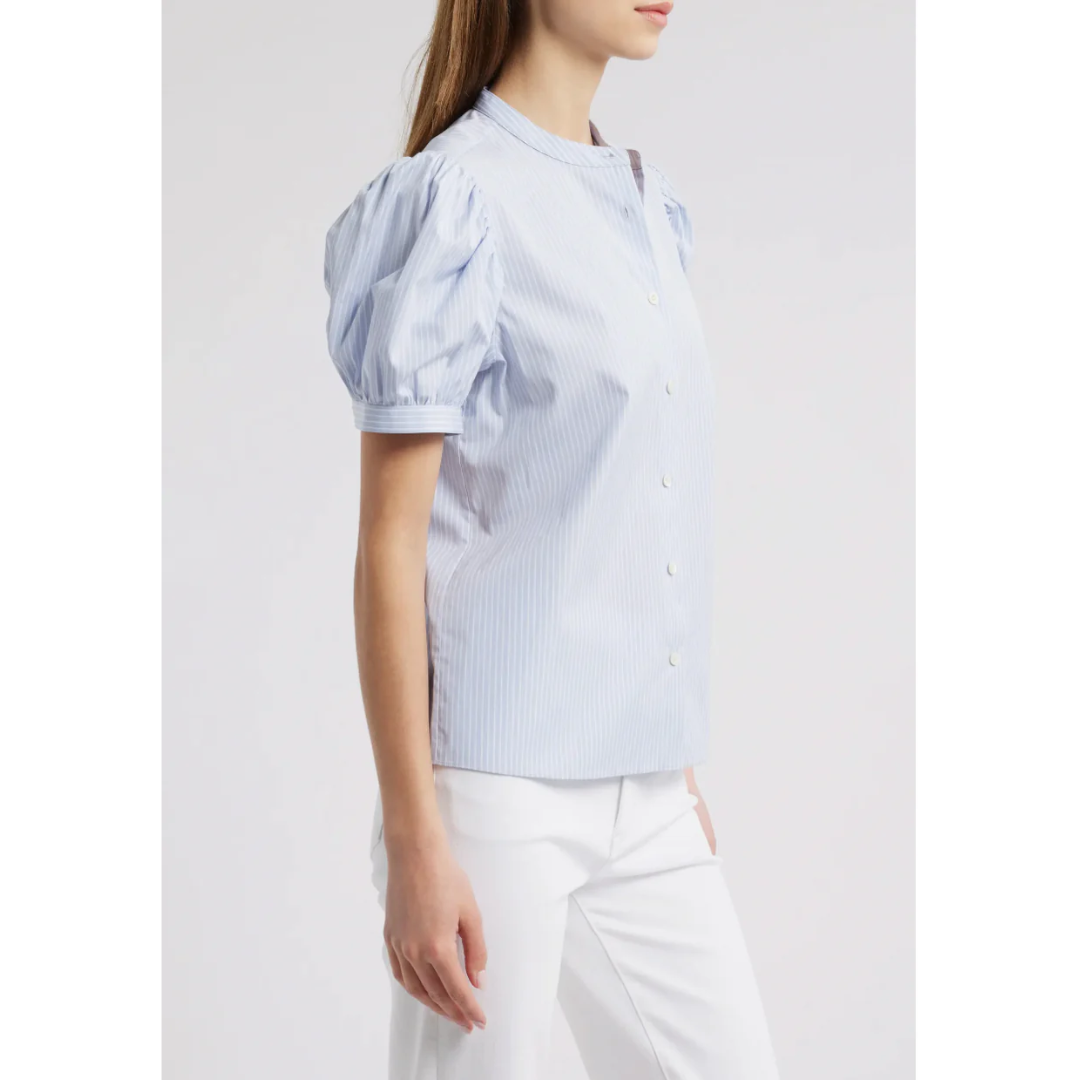 The Gathered Top - Light Chambray