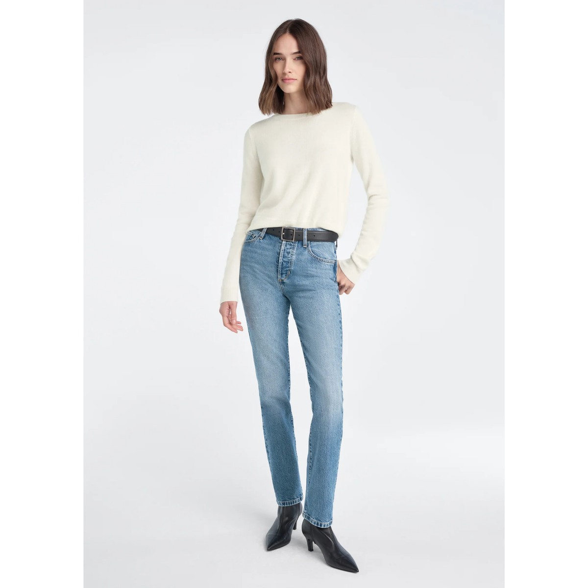 The Jen Mid Rise Slim Straight - Haines