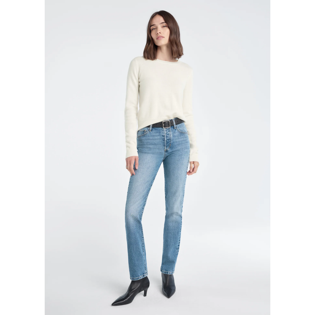 The Jen Mid Rise Slim Straight - Haines
