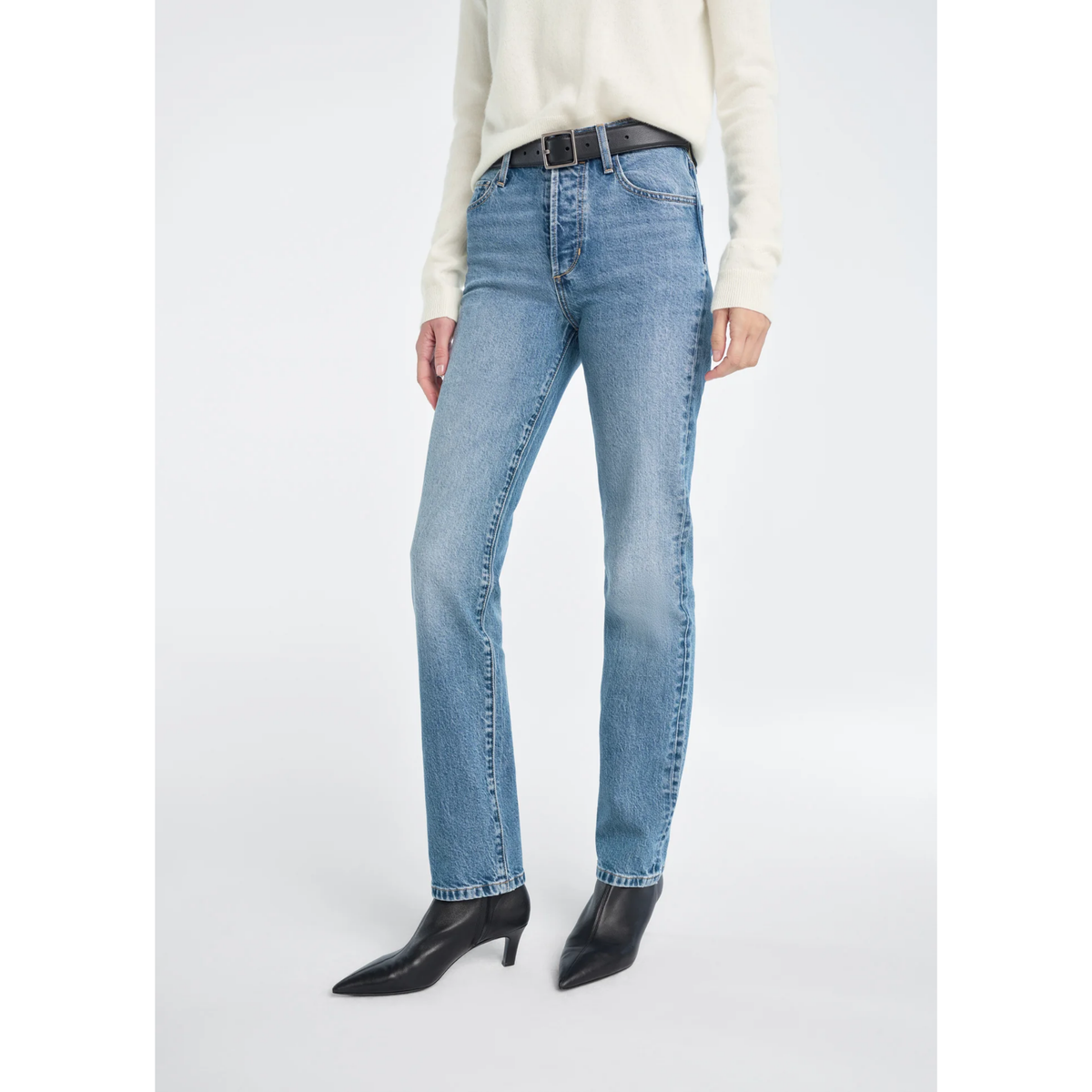The Jen Mid Rise Slim Straight - Haines