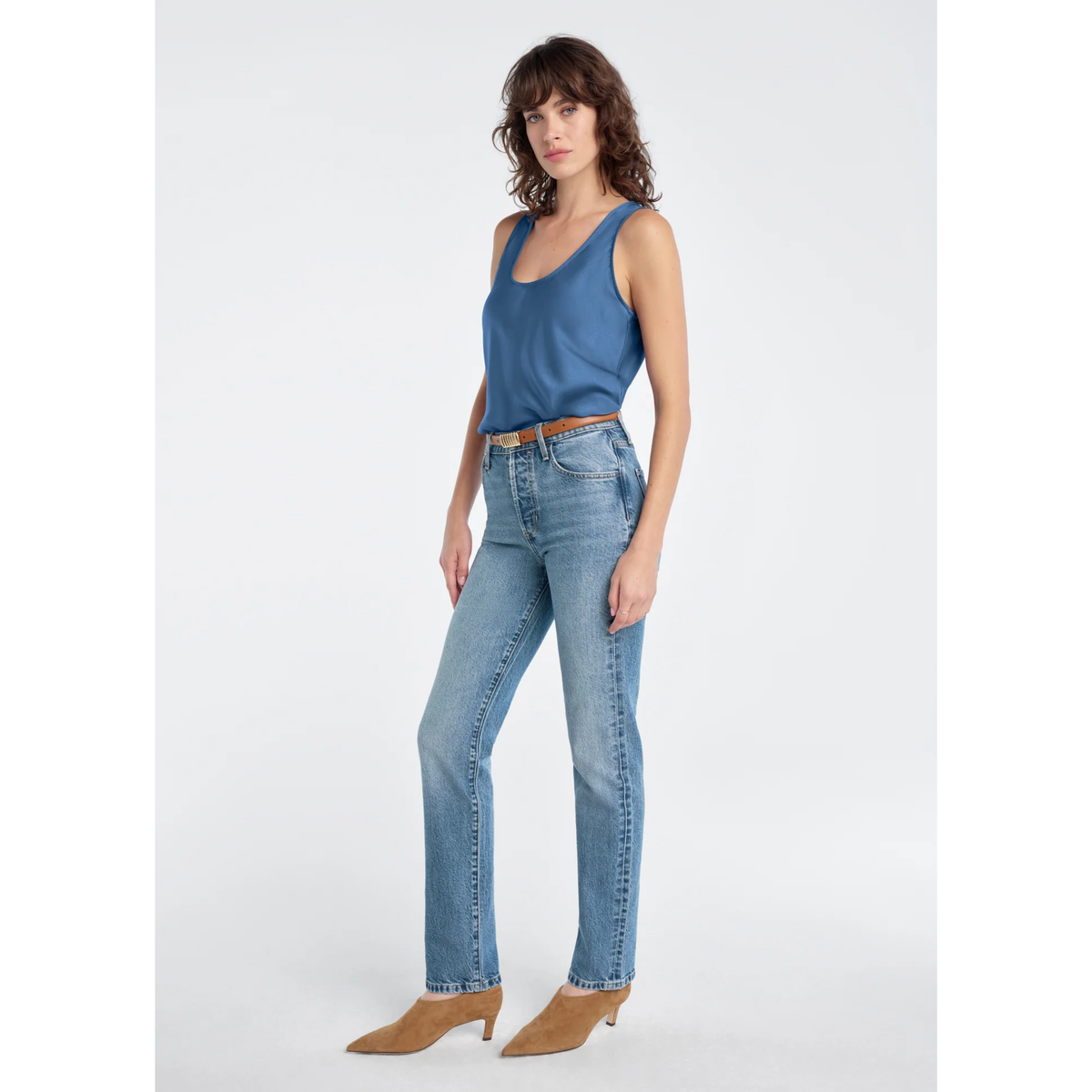 The Jen Mid Rise Slim Straight - Haines
