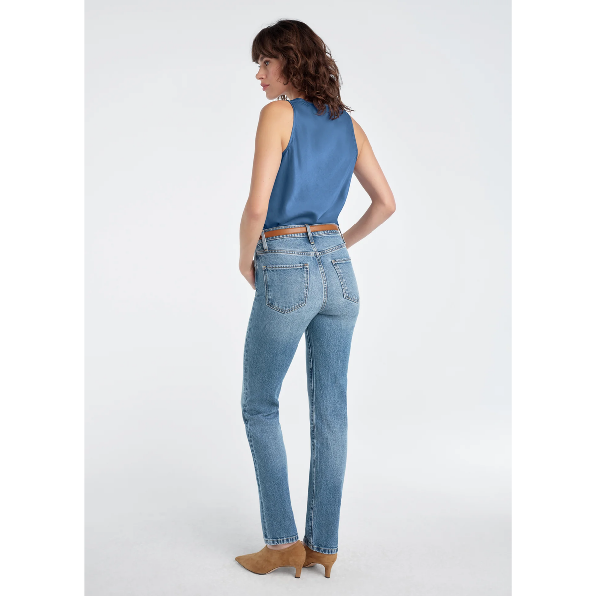 The Jen Mid Rise Slim Straight - Haines