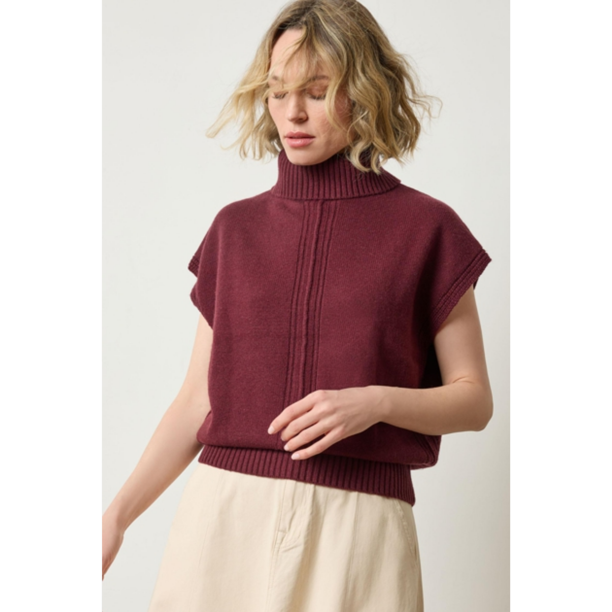 Turtleneck Wedge Sweater