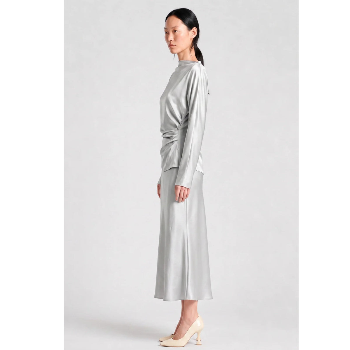 Talia Charmeuse Maxi Skirt