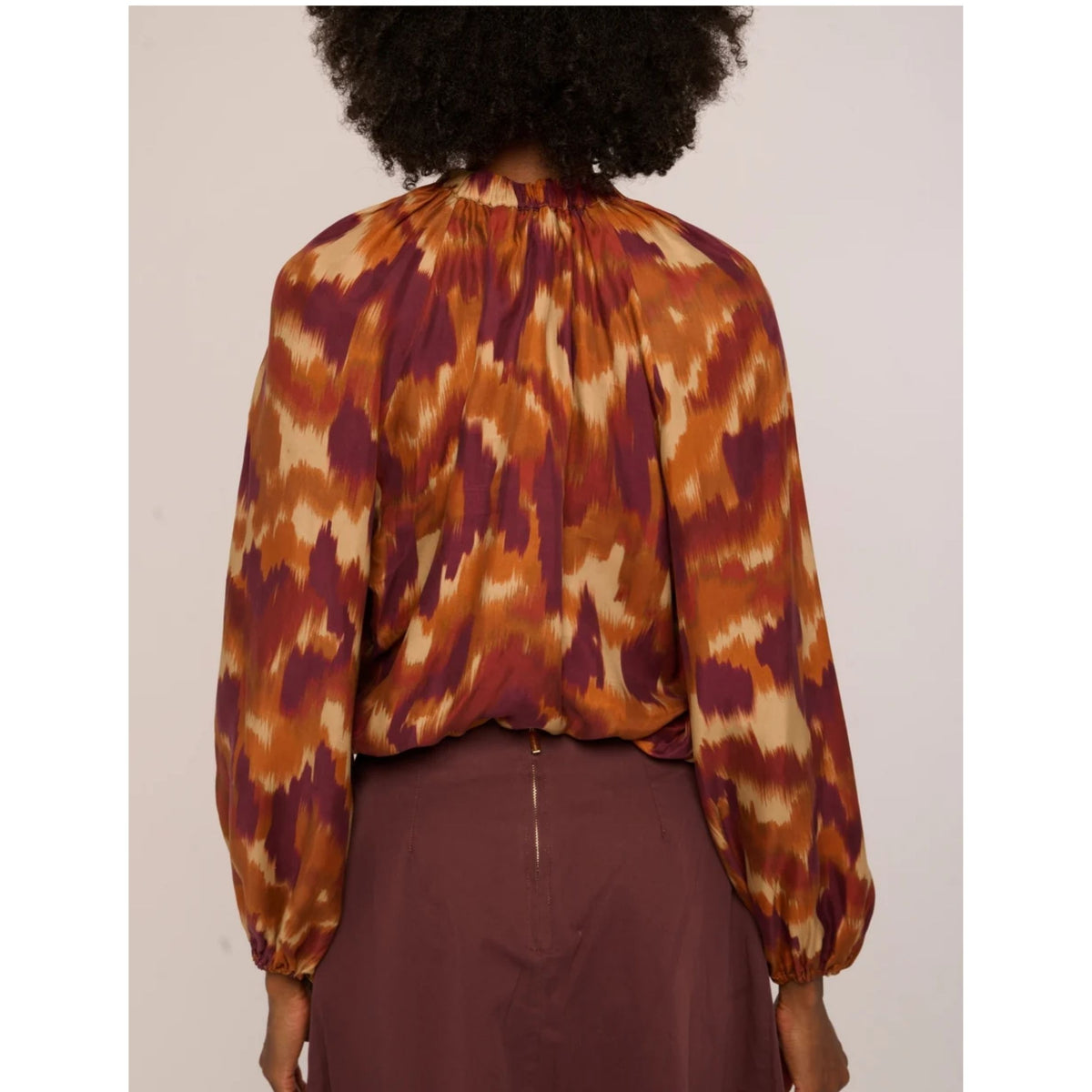 Tate Top - Amber Brush Print