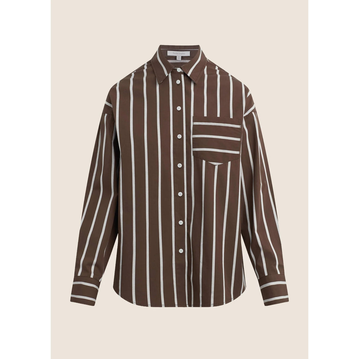 The Beau Shirt - Ganache White Stripe